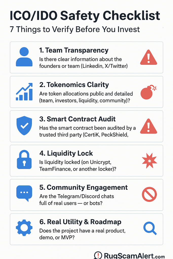 ICO/IDO Safety Checklist: 7 Things to Verify Before You Invest to ICO | IDO